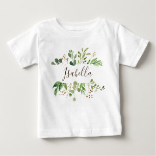 T-shirt Pour Bébé Bébé vert personnalisé