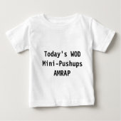 T-shirt Pour Bébé Bébé WOD : Mini-Pushups (Devant)