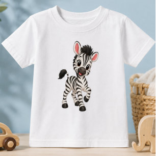 T-shirt Pour Bébé Bébé zèbre mignon