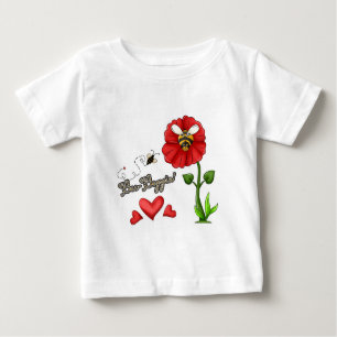 T-shirt Pour Bébé Bee Boppin Bee on Flower