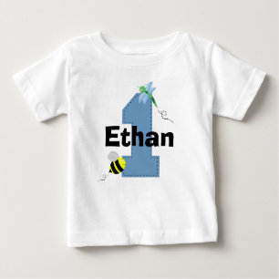 T-shirt Pour Bébé Bee et libellule Premier maillot d'anniversaire