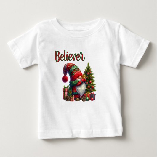 T-shirt Pour Bébé Believer In Santa Claus (Devant)