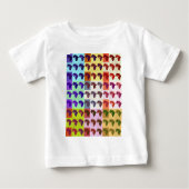 T-shirt Pour Bébé Belle carte africaine À damiers Pap art ethnique (Devant)