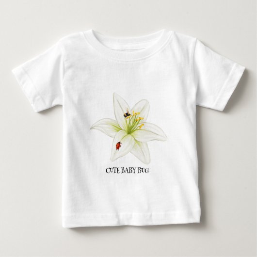 T-shirt Pour Bébé Belle coccinelle aquarelle pour enfants Abeille su (Devant)