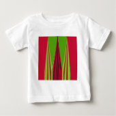 T-shirt Pour Bébé Belle conception d'art fractal jaune rouge (Devant)