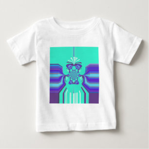 T-shirt Pour Bébé Belle couleur vectorielle bleu cyan cyan iridescen