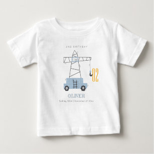 T-shirt Pour Bébé Belle grue de construction N'importe quel âge Anni