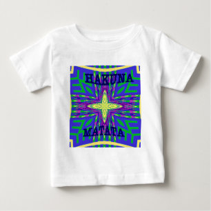 T-shirt Pour Bébé Belle oeuvre Tropicale Hakuna Matata Kanga