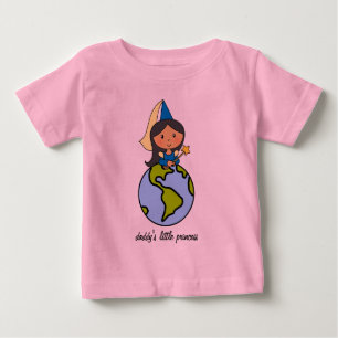 T-shirt Pour Bébé Belle peinture à clips de dessin, petite princesse