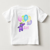 T-shirt Pour Bébé Belle Royal Bear 1ère fête d'anniversaire (Dos)