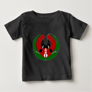 T-shirt Pour Bébé Belle Tapisserie du Kenya : Papillon du drapeau du