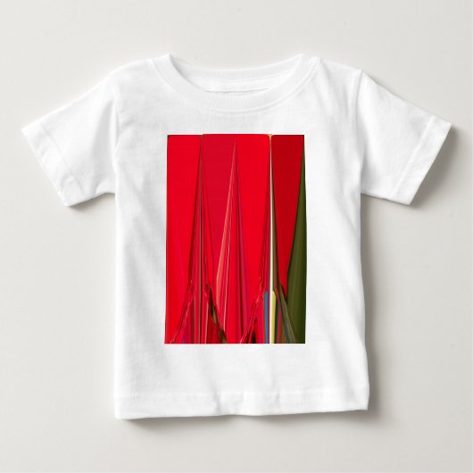 T-shirt Pour Bébé Belle texture rouge Couleur Art Abstrait (Devant)
