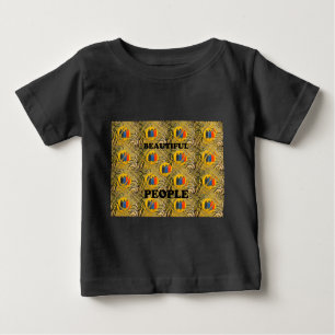 T-shirt Pour Bébé Belles Personnes Couleurs Motif Traditionnelles Af