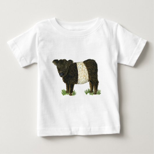 T-shirt Pour Bébé "Beltie" Galloway ceinturé (Devant)