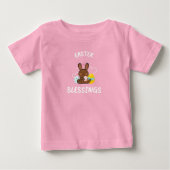 T-SHIRT POUR BÉBÉ BÉNÉDICTIONS DE PÂQUES ROSE (Devant)