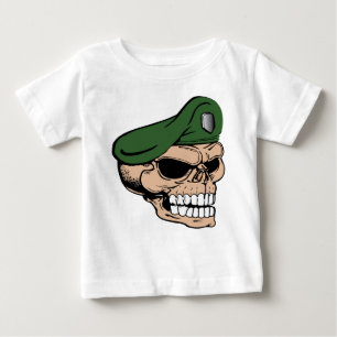 T-shirt Pour Bébé Beret vert crâne