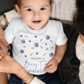 T-shirt Pour Bébé 'Berry First' Blueberry 1er Anniversaire