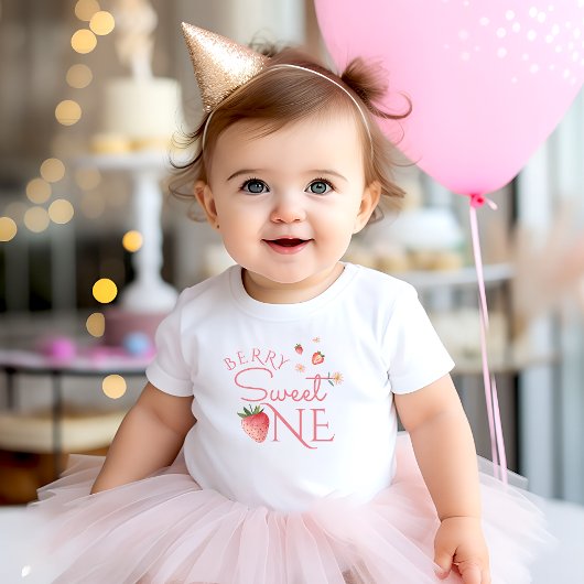 T-shirt Pour Bébé Berry fraise Sweet Premier anniversaire bébé
