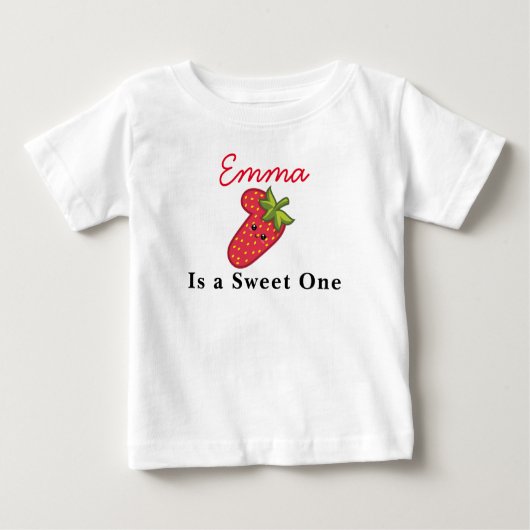 T-shirt Pour Bébé Berry Premier Anniversaire Sweet one (Devant)