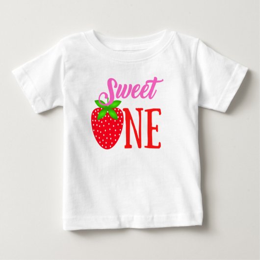 T-SHIRT POUR BÉBÉ BERRY SWEET PREMIER ANNIVERSAIRE (Devant)