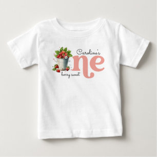 T-shirt Pour Bébé Berry Sweet Strawbery Baby Girl 1er anniversaire f