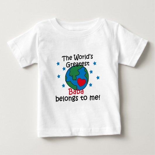 T-shirt Pour Bébé Best Baba Appartient à moi (Devant)