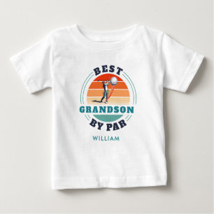T-shirt Pour Bébé Best Grandson By Par Retro Anniversaire Personnali