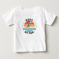 Best Grandson By Par Retro Logo Personnalisé