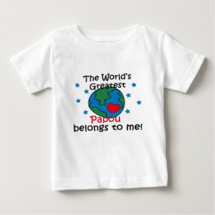 T-shirt Pour Bébé Best Papou Appartient à moi