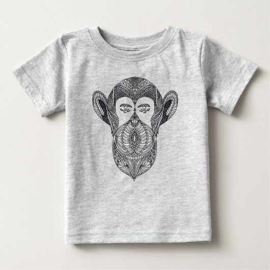 T-shirt Pour Bébé Bête sauvage du griffonnage de forêt (Devant)