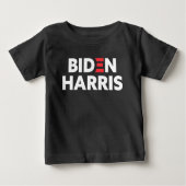 T-shirt Pour Bébé Biden / Harris Support électoral Black (Devant)