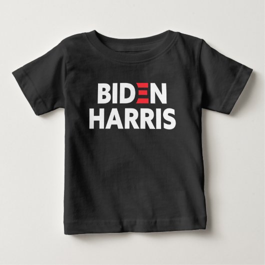 T-shirt Pour Bébé Biden / Harris Support électoral Black (Devant)