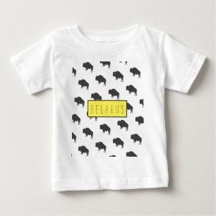 T-shirt Pour Bébé Biélorussie Bison З Biélorusse у б р Б а е л de