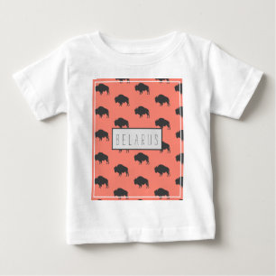 T-shirt Pour Bébé Biélorussie Bison Biélorusse Зубр Bélarus Maillot