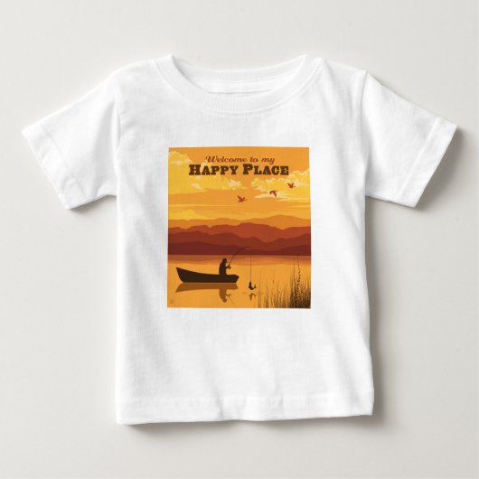 T-shirt Pour Bébé Bienvenue À Mon Happy Place (Devant)