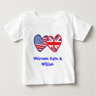 T-shirt Pour Bébé Bienvenue Kate & William/ Mariage royal