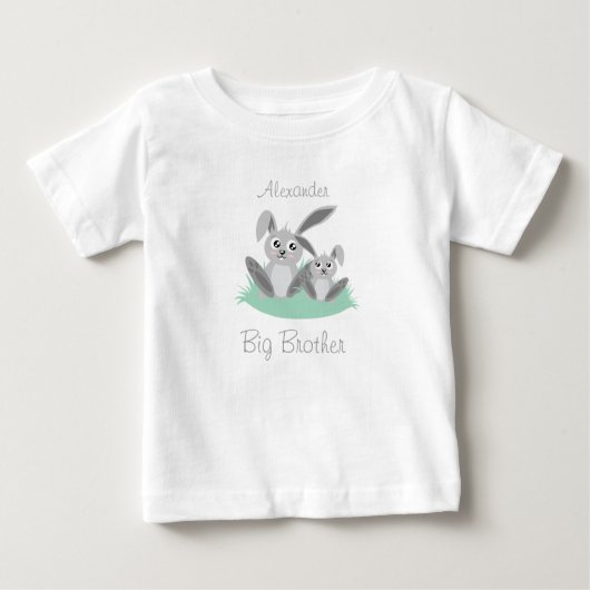 T-shirt Pour Bébé Big brother adjustable name (Devant)