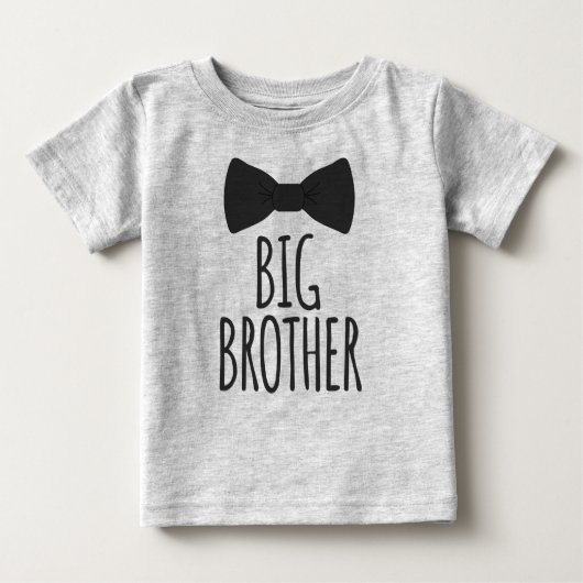 T-shirt Pour Bébé Big Brother Bowtie (Devant)