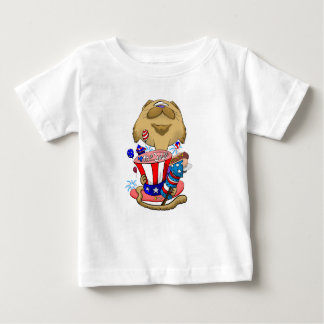 T-shirt Pour Bébé Big Head 4 juillet Cat