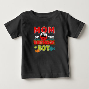 T-shirt Pour Bébé Big One Fishing thème Maman de l'anniversaire