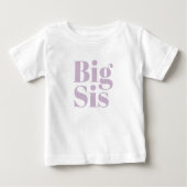 T-shirt Pour Bébé Big Sis | Famille de frères Lilac Matching (Devant)