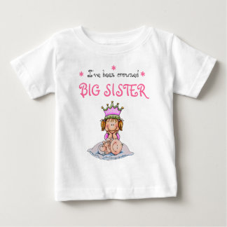 T-shirt Pour Bébé big sister crowned