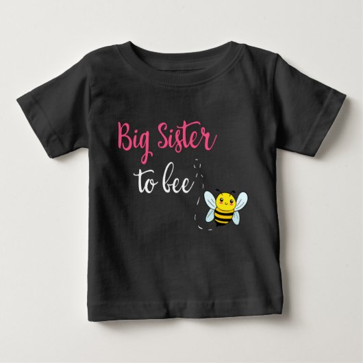T-shirt Pour Bébé Big sister to bee (Devant)