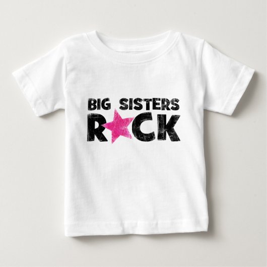 T-shirt Pour Bébé Big Sisters Rock (Devant)