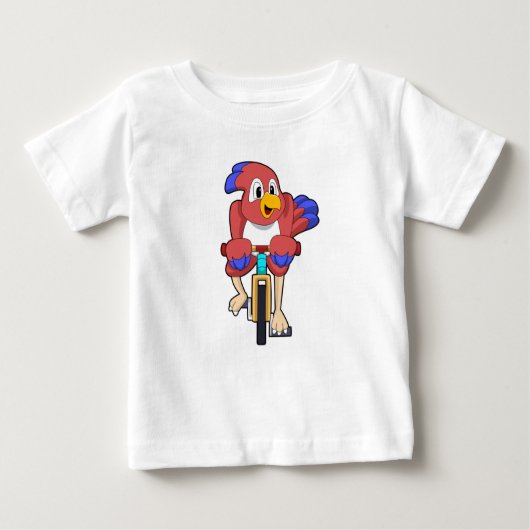 T-shirt Pour Bébé Bird with bicycle (Devant)