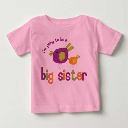 T-shirt Pour Bébé birdie grande soeur dos (Devant)