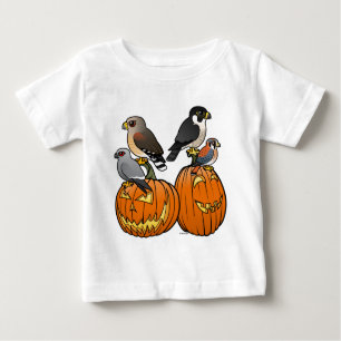 T-shirt Pour Bébé Birdorable Raptors sur des citrouilles