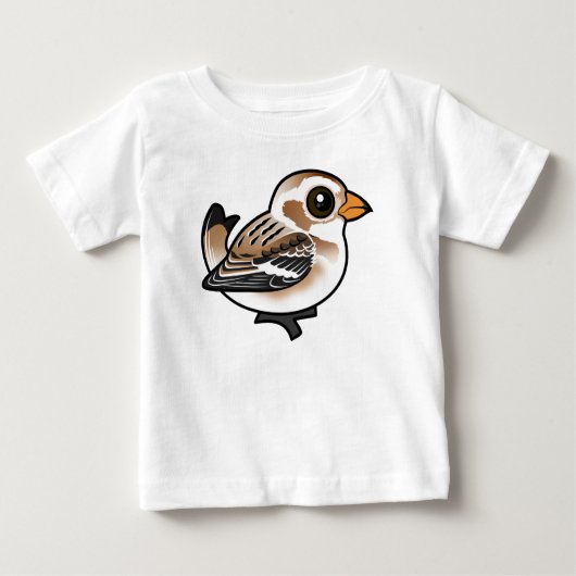 T-shirt Pour Bébé Birdorable Snow Bunting (Devant)