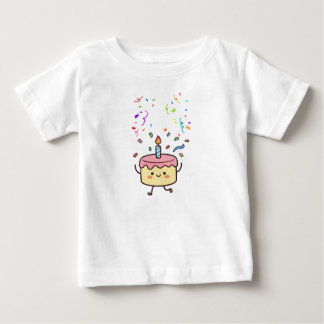 T-shirt Pour Bébé Birthday Party Invitation Blue Minimal Elegant