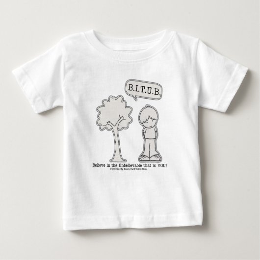 T-shirt Pour Bébé BITUB Motif (Croyez en l'incroyable) (Devant)